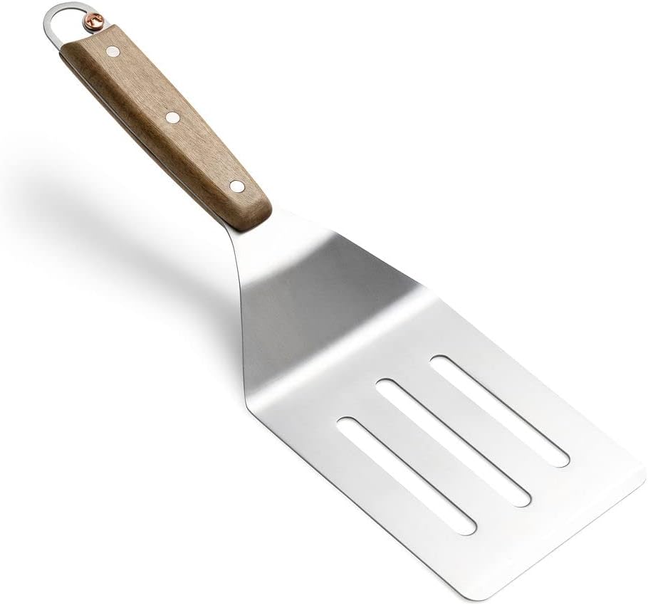 Bred grillspade med skårat huvud