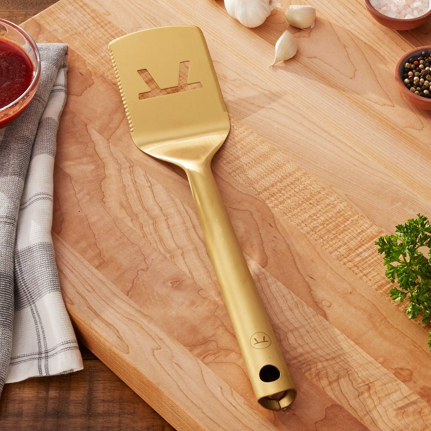 Grillspade i guldfärg  - Lux collection