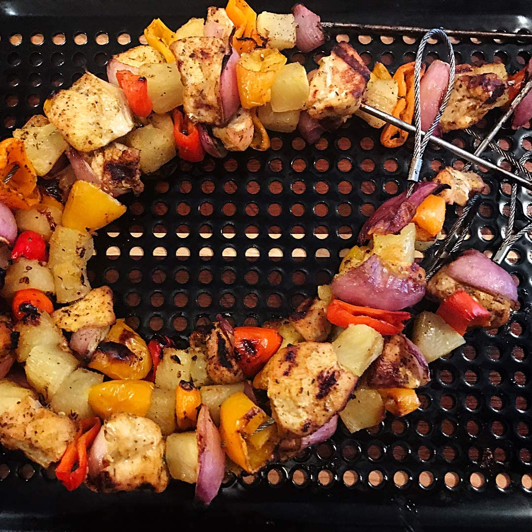 Flexibla grillspett 4-p