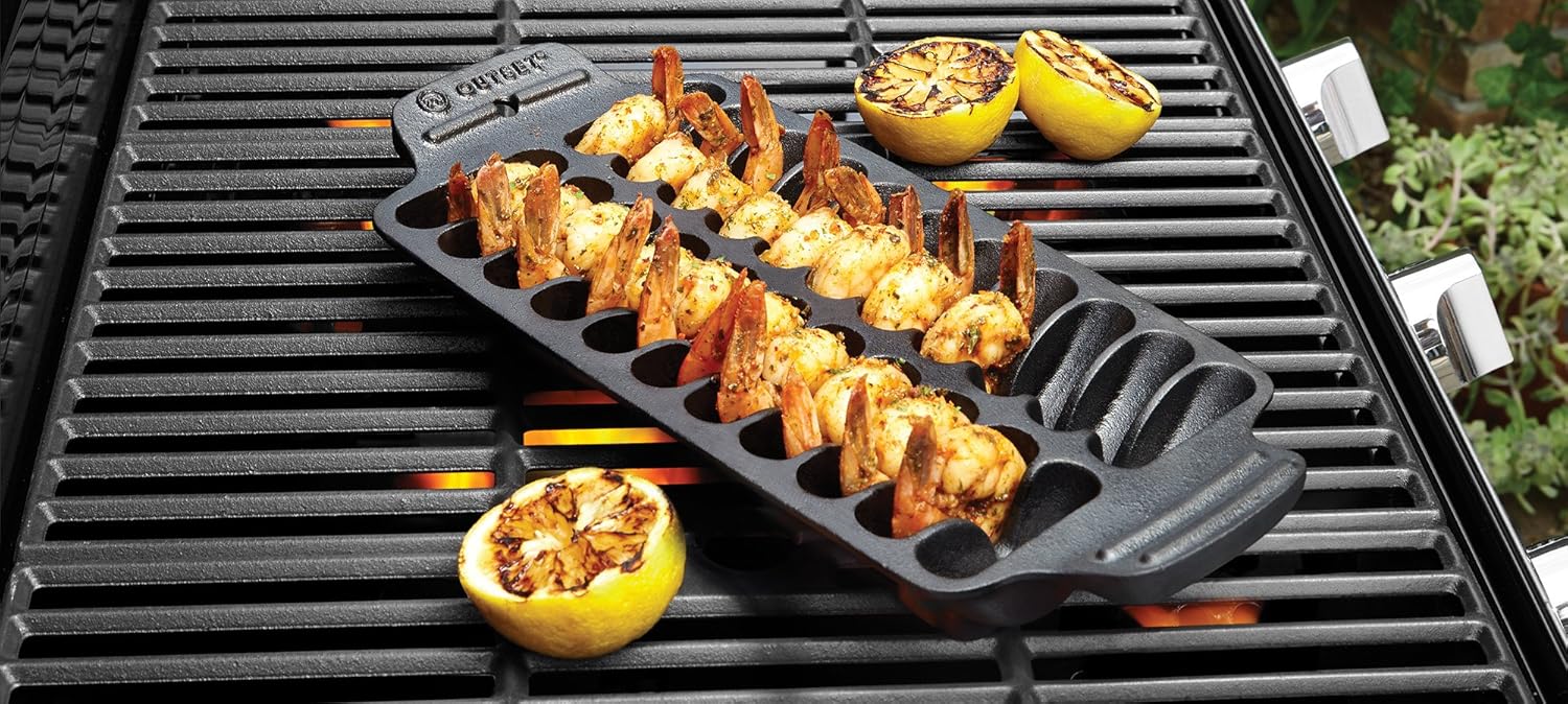 Grill- & serveringspanna i gjutjärn för räkor